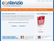 Tablet Screenshot of contenzio.com